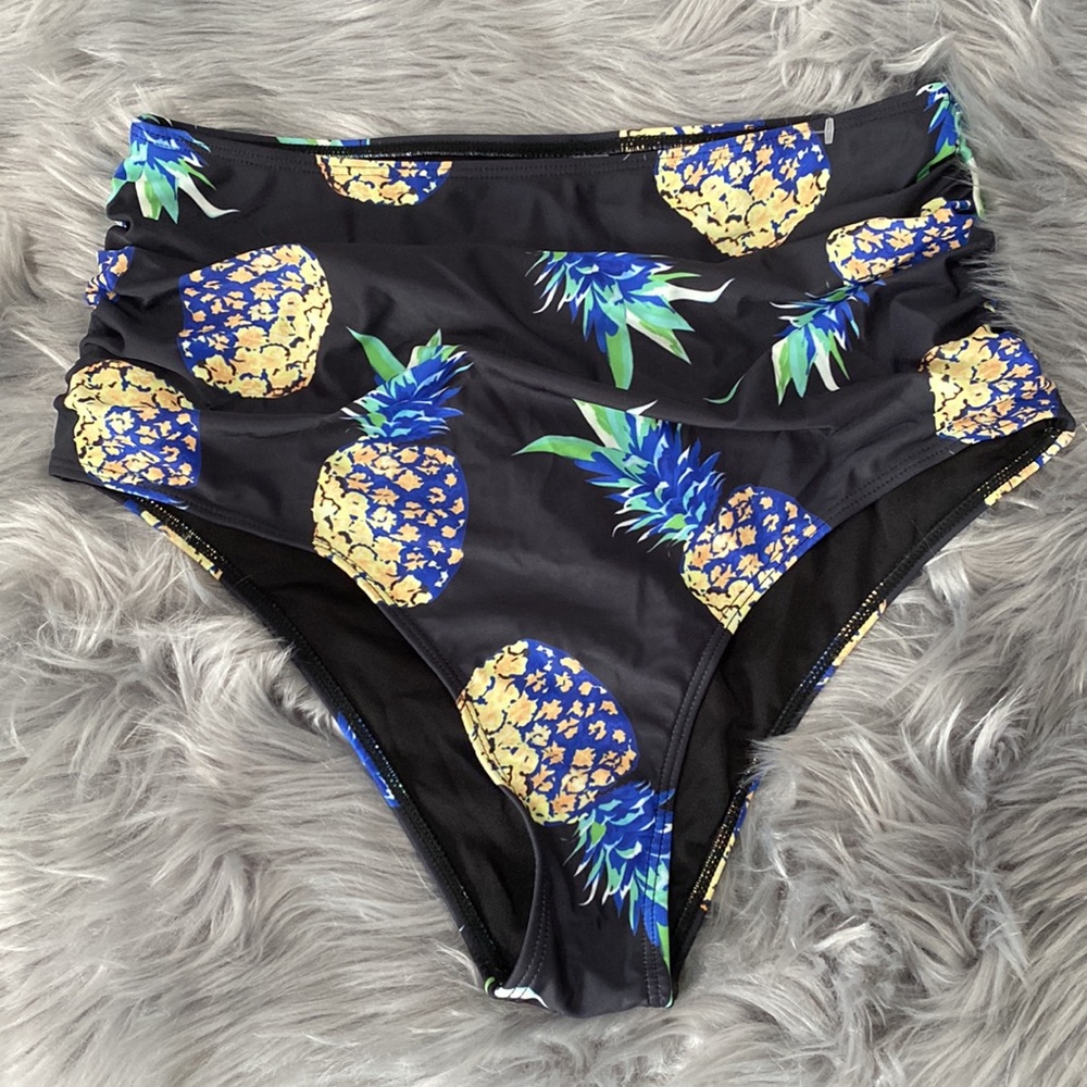Pineapple high waisted swimsuit bottoms